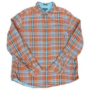 Men's EDDIE BAUER Double Layer Classic‎ Fit Button-Down Shirt- Size XL